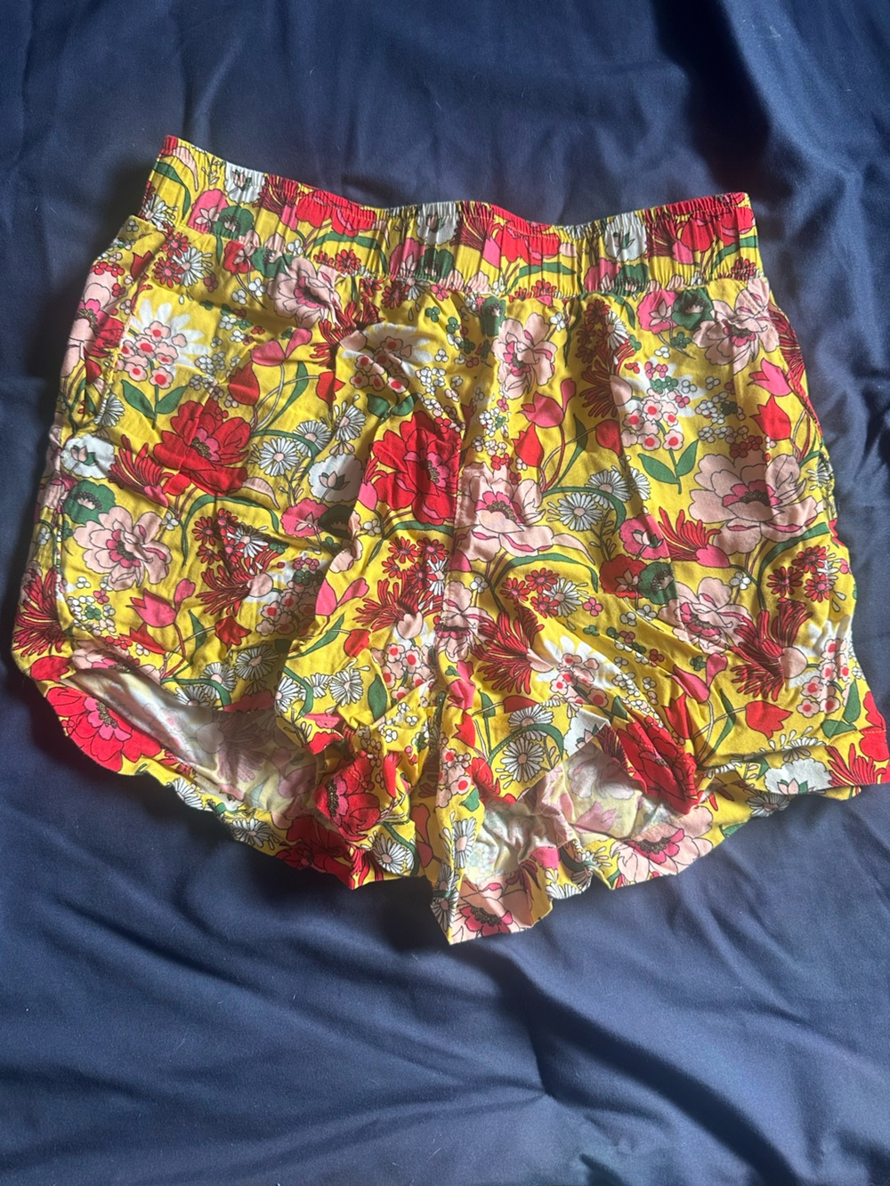 ban.do Yellow Floral Pull-On Athletic Shorts